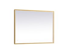 Elegant MRE62440BR - Pier 24x40 inch LED mirror with adjustable color temperature 3000K/4200K/6400K in brass