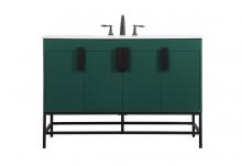 Elegant VF48848MGN - 48 inch Single bathroom vanity in green