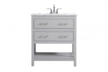 Elegant VF90130GR - 30 Inch Single Bathroom Vanity in Grey