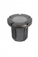 Elegant W121-DB - Outdoor 12V Cast Brass well light 5.25 inch Wide x 6.75 inch High in Dark Bronze