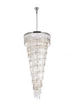 Elegant 1201SR30PN/RC - Sydney 30 Inch Spiral Crystal Chandelier in Polished Nickel