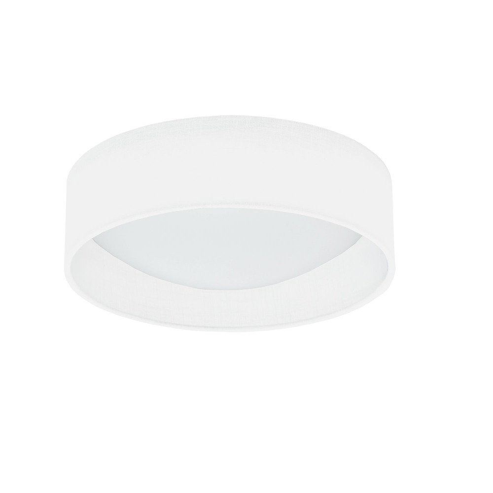 LED Flush Mount, Satin Chrome Finish, Eggshell Shade