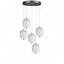 Dainolite PRI-1530LEDP-MB - 30W Multi Pendant, MB w/ CLR Pattern Acrylic