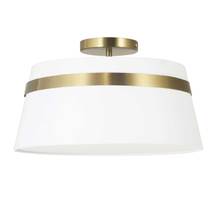 Dainolite SYM-153SF-AGB-WH - 3LT Semi-Flush Mount,  AGB w/ WH Shad