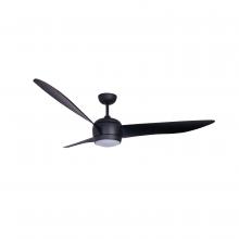 Beacon Lighting America 51291001 - Lucci Air Nordic 56-inch Ceiling Fan with LED Light Kit in Matt Black