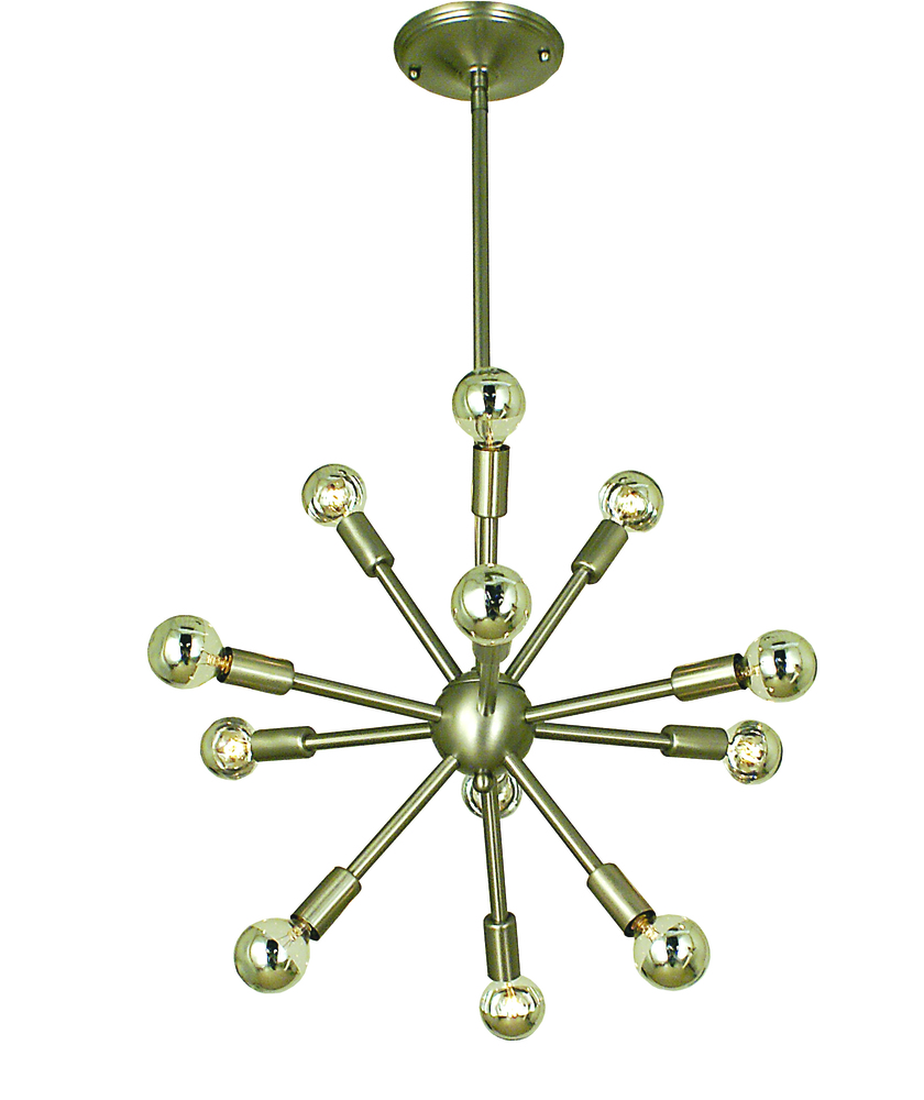 12-Light Polished Nickel Simone Chandelier