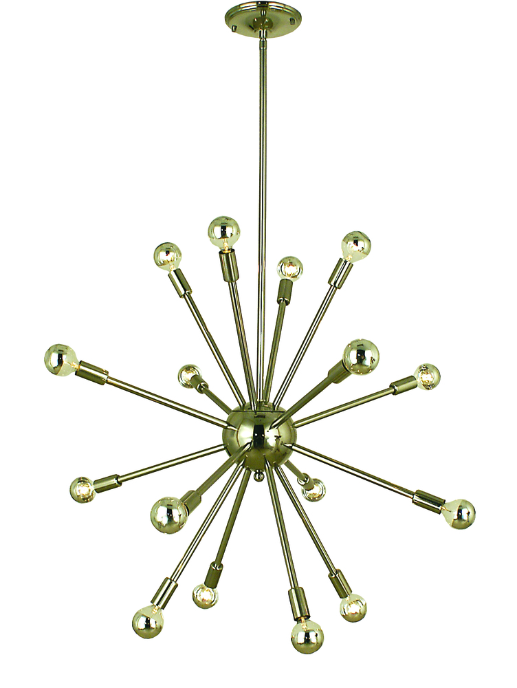 16-Light Polished Nickel Simone Chandelier