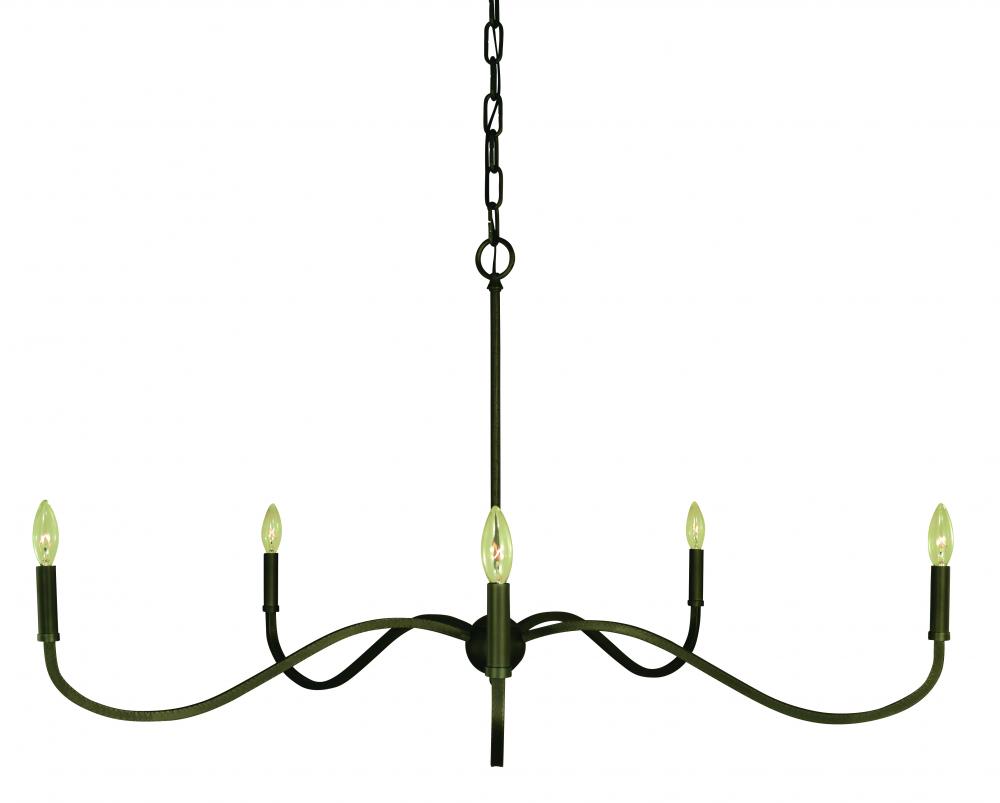 5-Light Iron Heidelberg Dining Chandelier