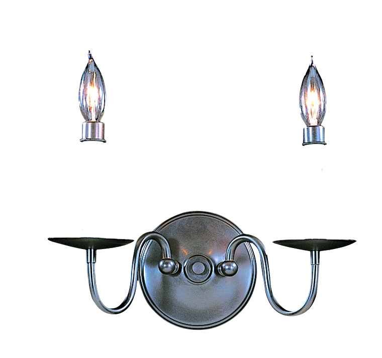 2-Light Mahogany Bronze Jamestown Sconce