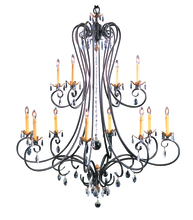 Framburg 9907 MB - 12-Light Mahogany Bronze Liebestraum Foyer Chandelier