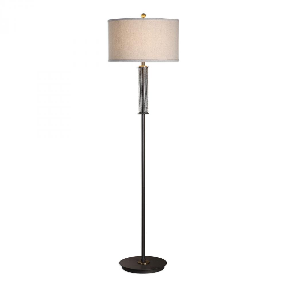 Uttermost Coeburn Rustic Black Floor Lamp