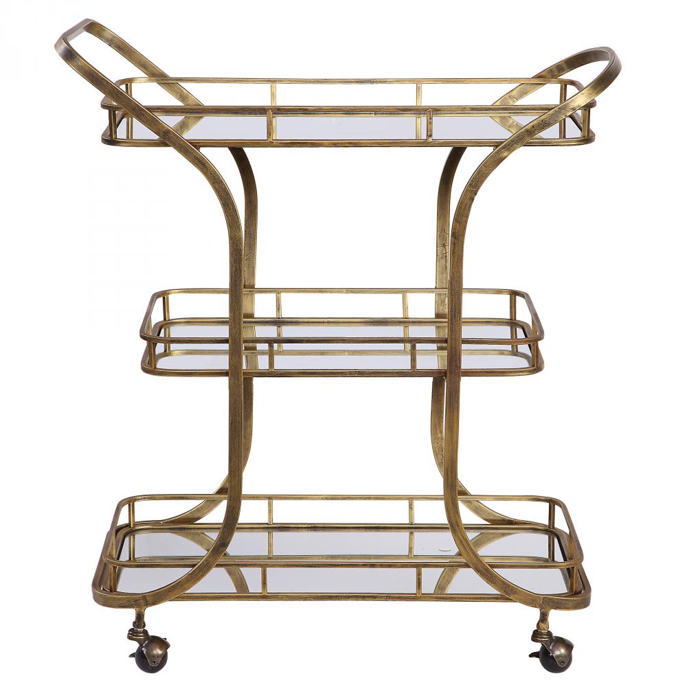 Uttermost Stassi Gold Serving Cart