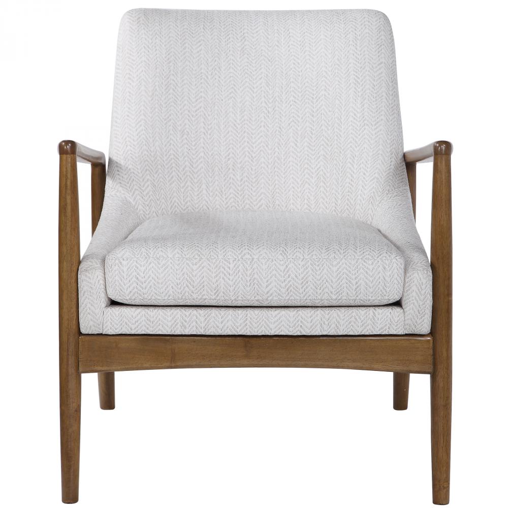 Bev White Accent Chair