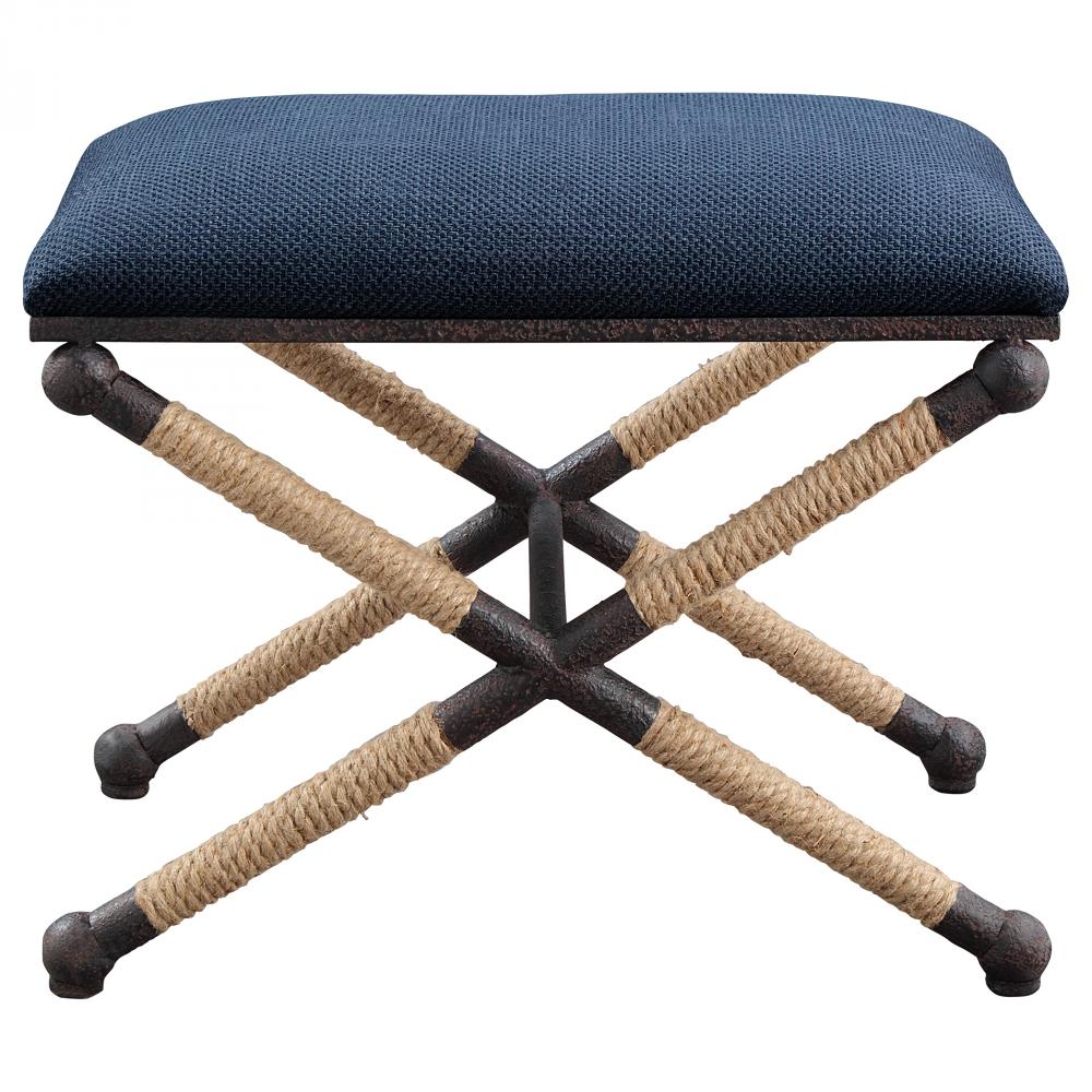 Uttermost Firth Small Navy Fabric Bench