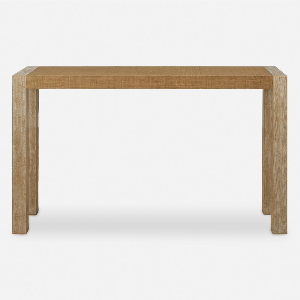 Bentley Grasscloth Console Table