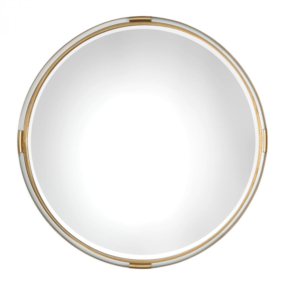 Mackai Round Gold Mirror