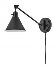 Hinkley 3690BK - Medium Swing Arm Single Light Sconce